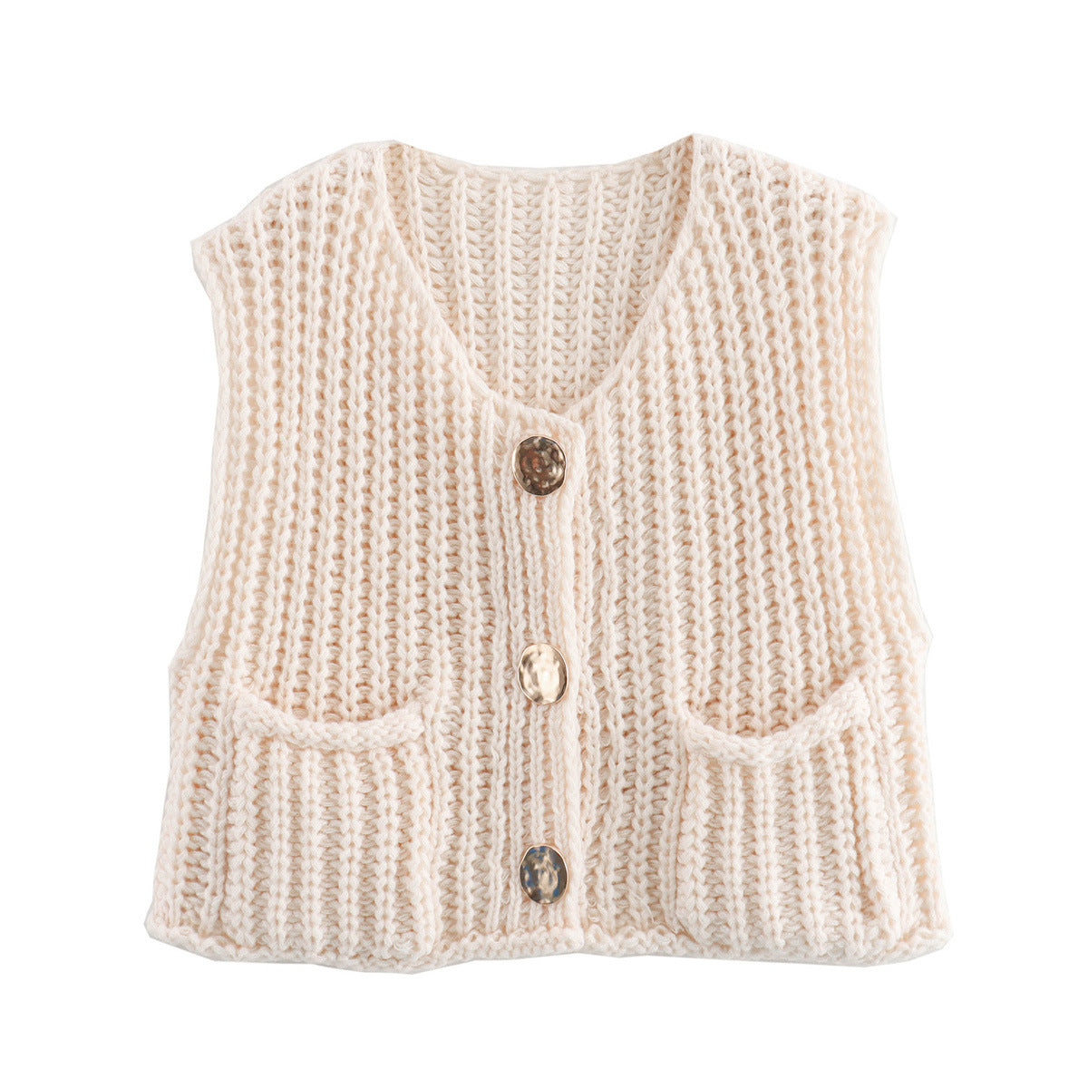Cardigan Epais en Maille Décontractée