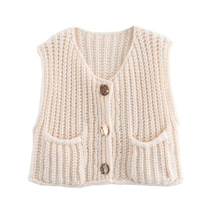 Cardigan Epais en Maille Décontractée