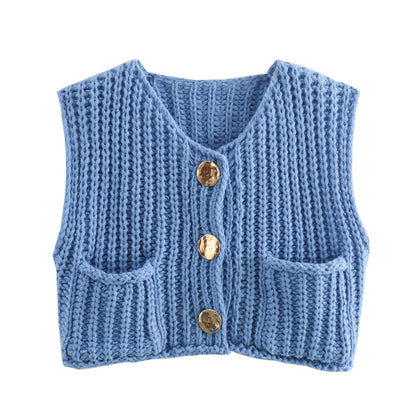 Cardigan Epais en Maille Décontractée