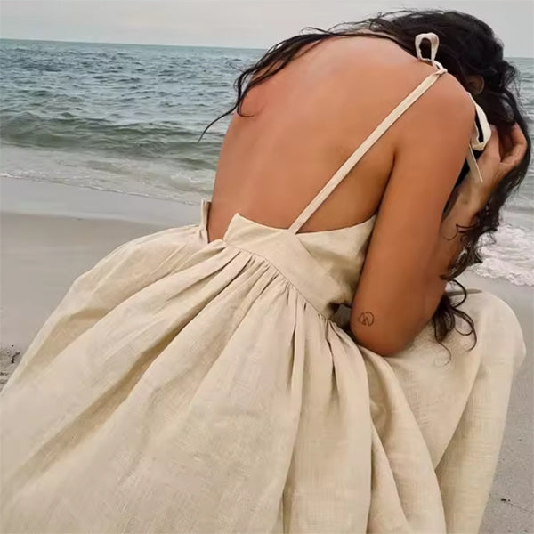 Robe Longue D'été Elégante Décolleté en V