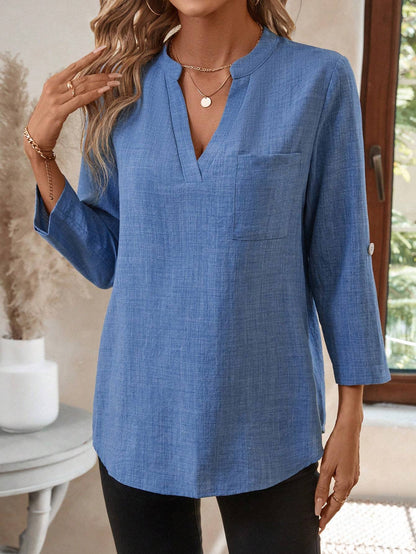 Blouse élégante décontractée avec col chemise