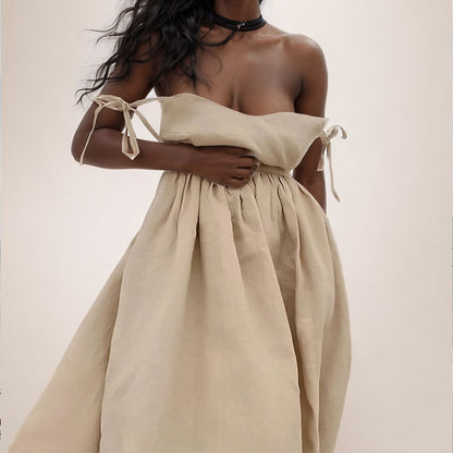 Robe Longue D'été Elégante Décolleté en V