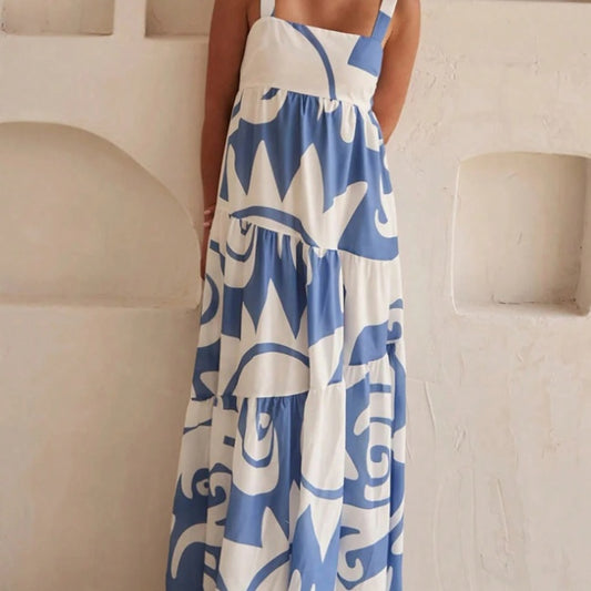 Robe Maxi à Bretelles Décontractée pour les Vacances