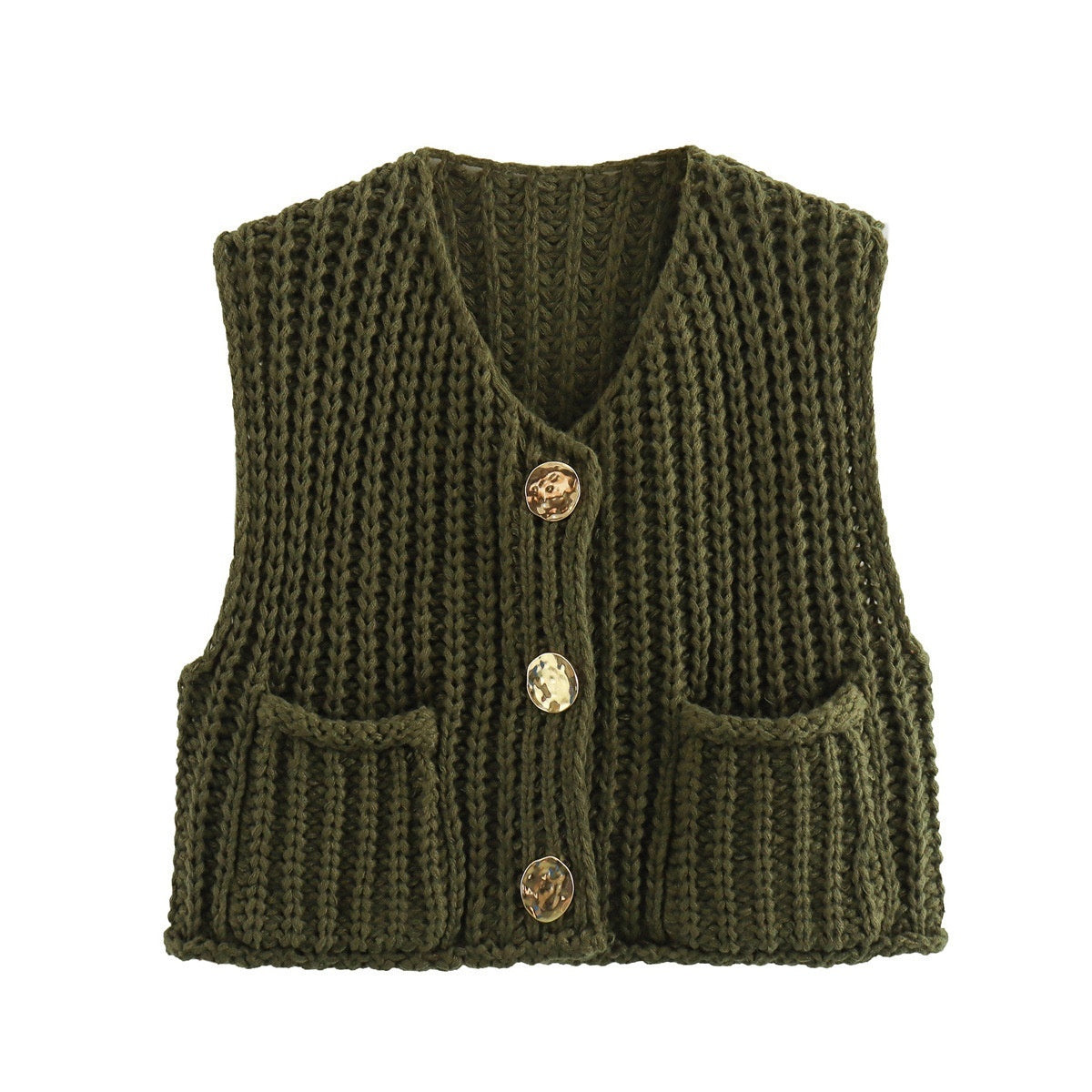 Cardigan Epais en Maille Décontractée