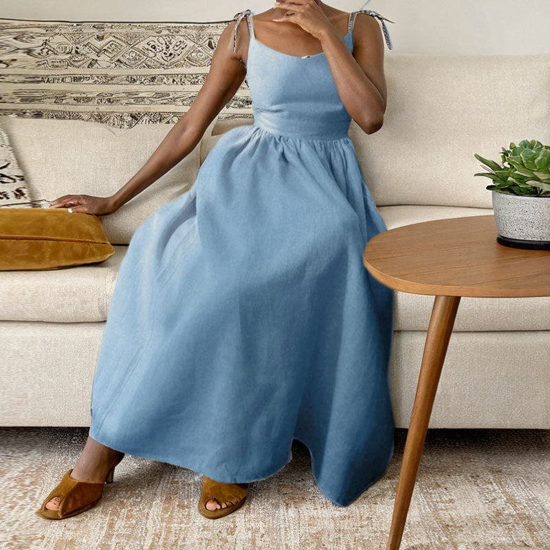 Robe Longue D'été Elégante Décolleté en V