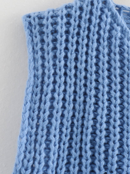 Cardigan Epais en Maille Décontractée