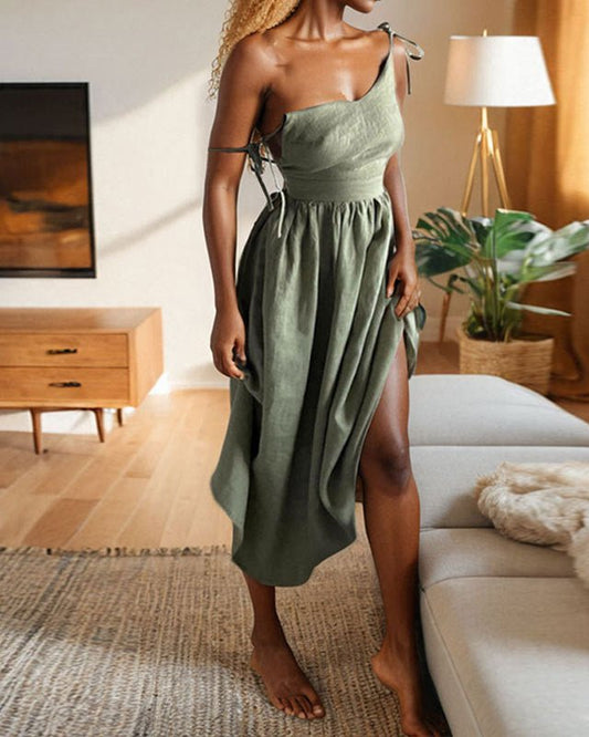 Robe Longue D'été Elégante Décolleté en V - Bella Tendance